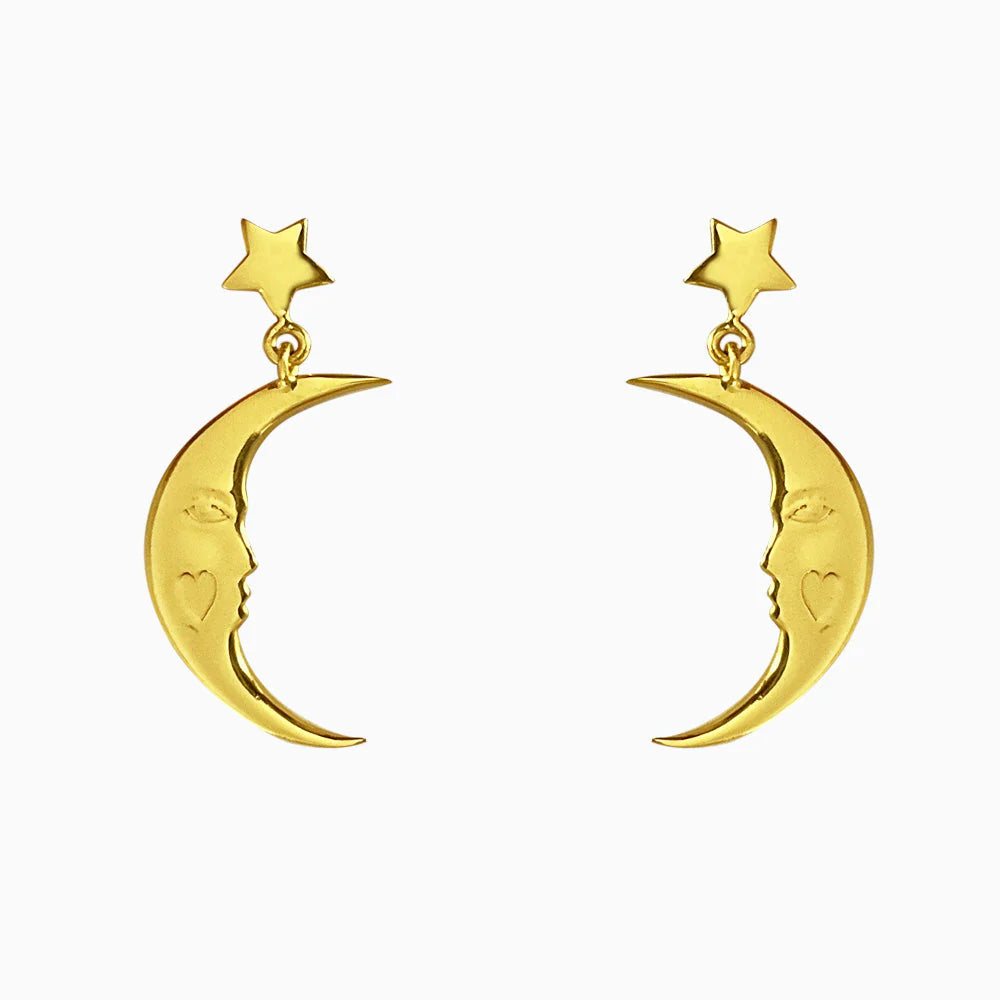 Moon & Star Oorbellen – Voor Intuïtie en Innerlijke Kracht
