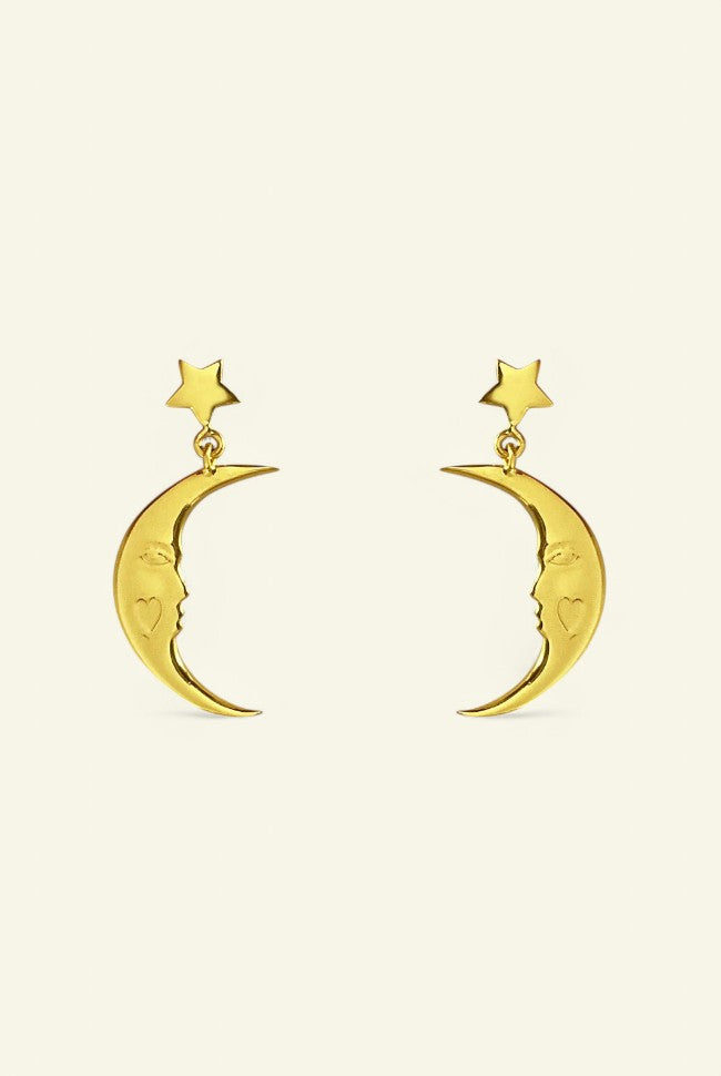 Moon & Star Oorbellen – Voor Intuïtie en Innerlijke Kracht